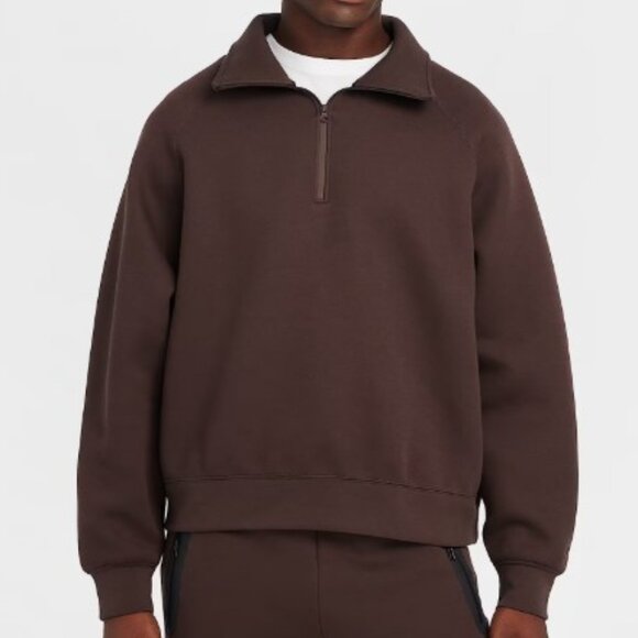 Nike Tech Fleece Half-Zip Oversized Brown FZ7568-237 Men’s Size XS - Picture 1 of 6